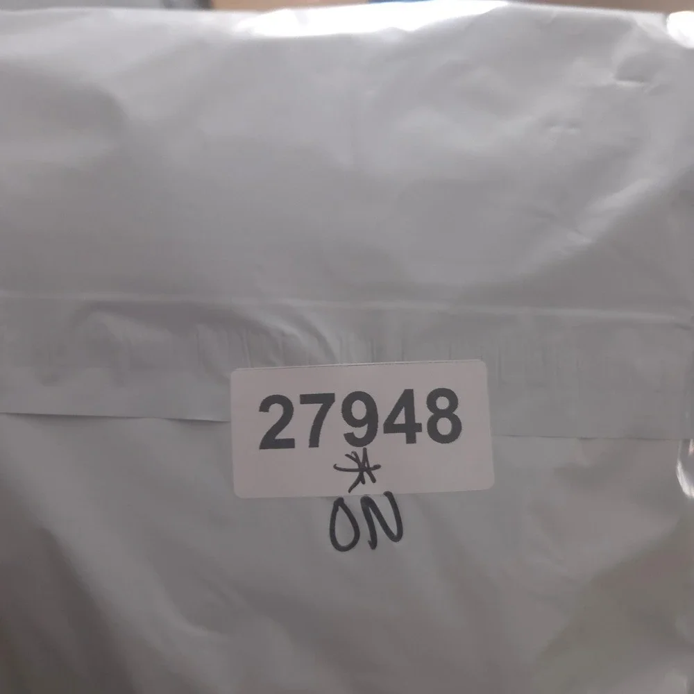 Old Navy Top Womens Medium Blue Ruffle-Collar Chambray Cotton Puff Sleeve Tie
